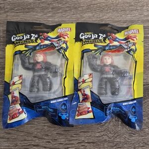 Heroes of Goo Jit Zu Minis Marvel Black Widow Stretch Figure New Sealed Lot of 2
